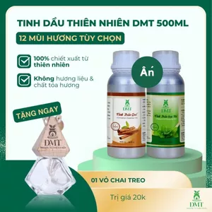 Tinh dầu xông thơm phòng 500ml nhập Ấn DMT - Khử mùi, khuếch tán, treo xe ô tô, treo phòng 500ml