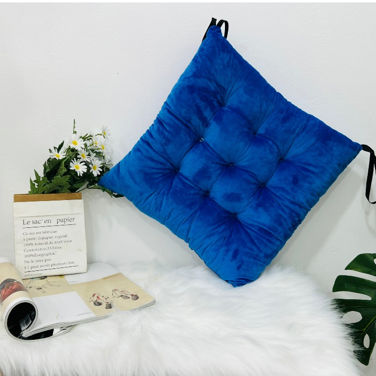 Đệm Ngồi Bệt Vuông Nệm lót Ghế Size 40x40cm Chất Nỉ Nhung - Nhà Shy Home Decor