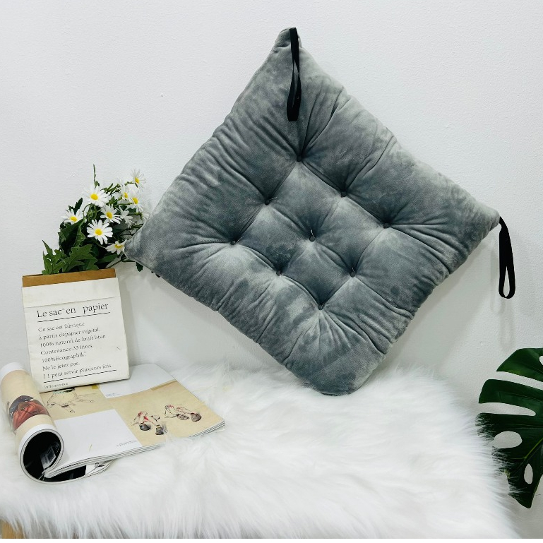 Đệm Ngồi Bệt Vuông Nệm lót Ghế Size 40x40cm Chất Nỉ Nhung - Nhà Shy Home Decor