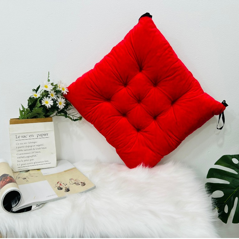 Đệm Ngồi Bệt Vuông Nệm lót Ghế Size 40x40cm Chất Nỉ Nhung - Nhà Shy Home Decor
