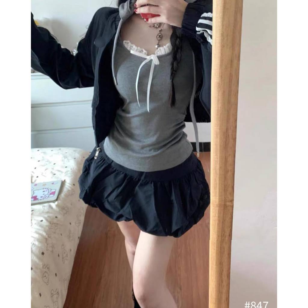 🍹 SET ÁO KHOÁC + CHÂN VÁY TÙNG BÍ XINH CÁ TÍNH SP020598 🔥𝐇𝐨𝐚̉ 𝐓𝐨̂́𝐜🔥 𝐌𝐄𝐎𝐈𝐍𝐃𝐀𝐇𝐎𝐔𝐒𝐄