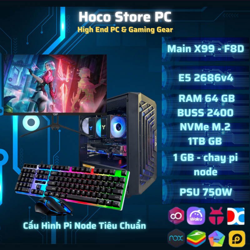 PC VSP Pi Node Tiêu Chuẩn Intel Xeon E5-2686V4 - Cấu Hình Pi Node Tiêu ...