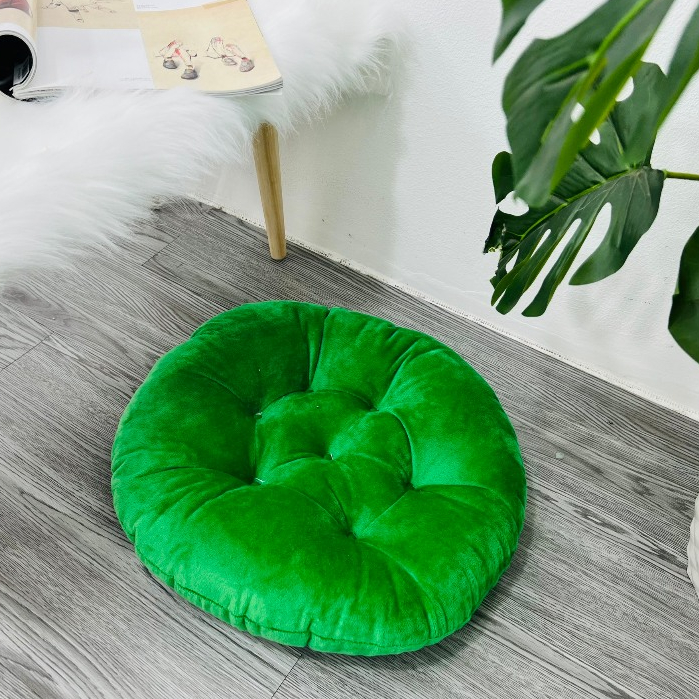 Đệm Ngồi bệt Hình Ttròn Đệm Ngồi Bàn Trà Chất Nỉ Nhung Size Đường Kính 40cm - Nhà Shy Home Decor