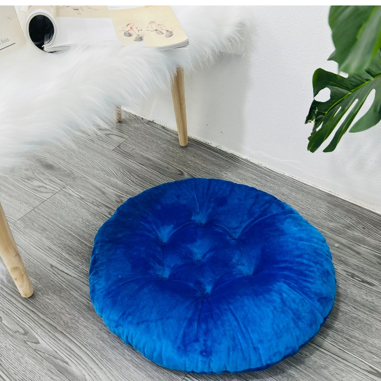 Đệm Ngồi bệt Hình Ttròn Đệm Ngồi Bàn Trà Chất Nỉ Nhung Size Đường Kính 40cm - Nhà Shy Home Decor