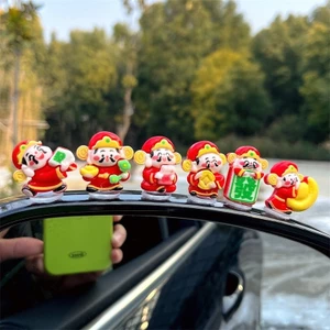 Set 6 ông thần tài tí hon charm 2d dán đỉnh màn hình, đỉnh gương, trang trí taplo xe hơi - set 1