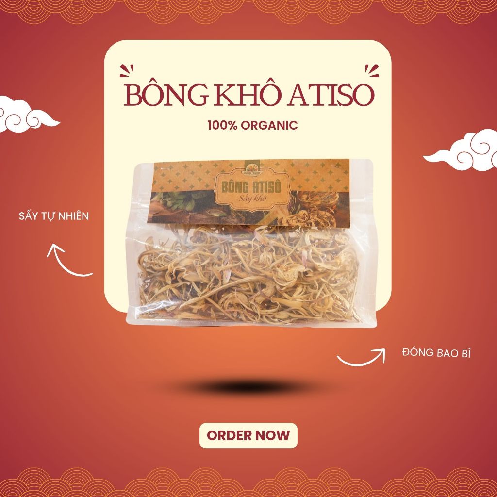 Bông Atiso sấy khô - Minh Tiến Farm - Giúp mát gan, thanh lọc cơ thể, đẹp da ( Hàng loại 1 )