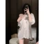 HT196 Áo sơ mi hở lưng xẻ sau gợi cảm,váy ngủ voan dây rút quyến rũ tôn dáng HT196
