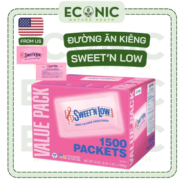 [Date 2028] Set 100 gói Đường Sweet N Low ăn kiêng không calo - Dành cho người ăn kiêng, tiểu đường