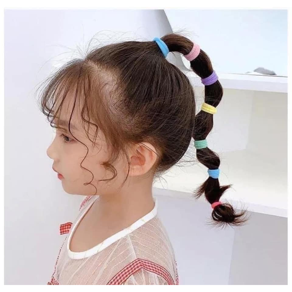 GÓI 500 CHIẾC CHUN BUỘC TÓC MỀM, KHÔNG CẮN TÓC CHO BÉ