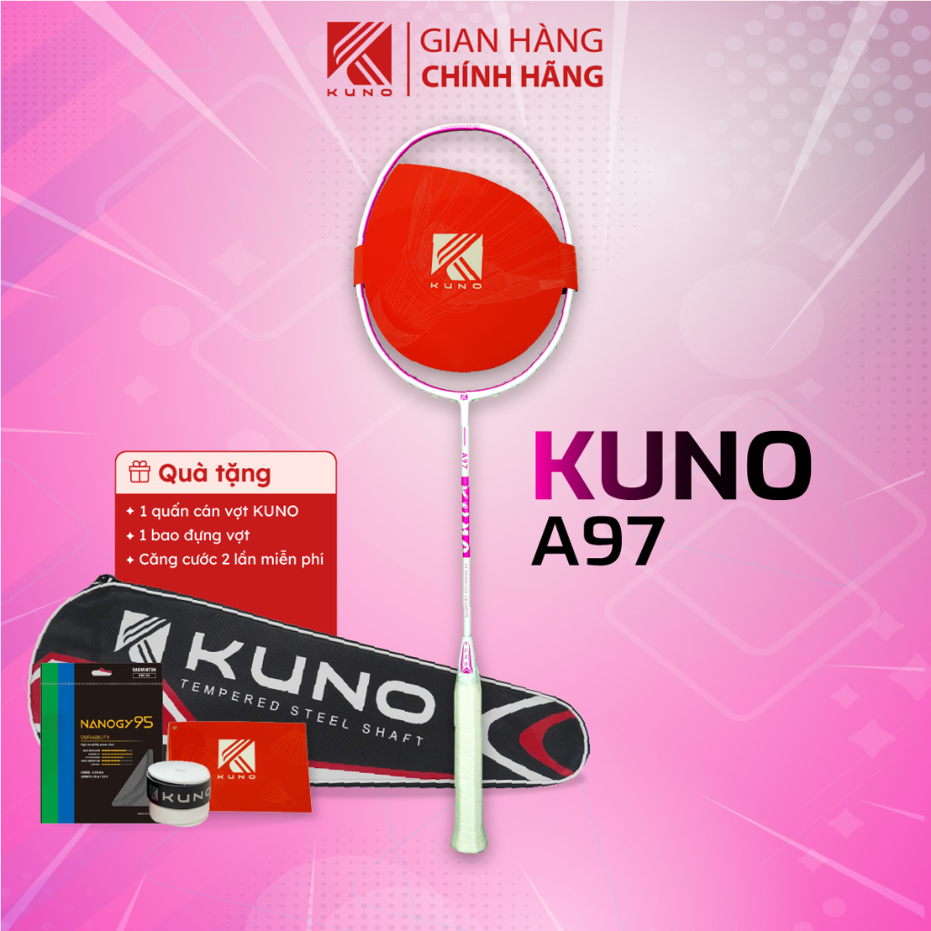 Ảnh Kuno Vợt cầu lông A97 chính hãng,4U công thủ toàn diện tặng kèm cước vợt, bao đựng, quấn cán 1