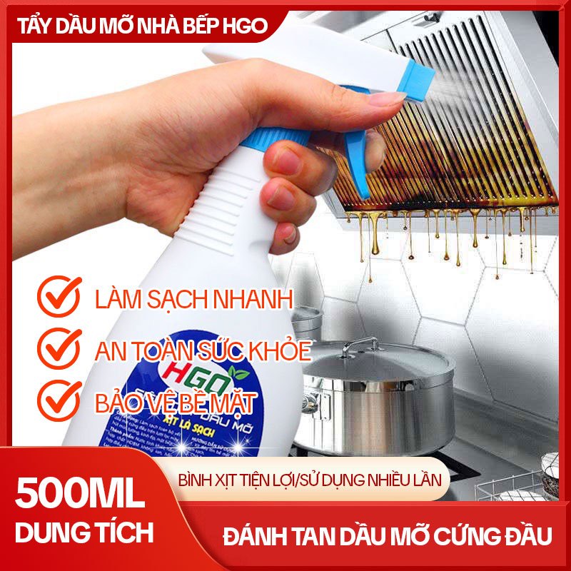 Ảnh Tẩy Dầu Mỡ Nhà Bếp HGO – Tẩy Dầu Mỡ Máy Hút Mùi, Mặt Bếp, Xoong Nồi, Tường Ốp, Chậu Rửa Bát 500ml 1