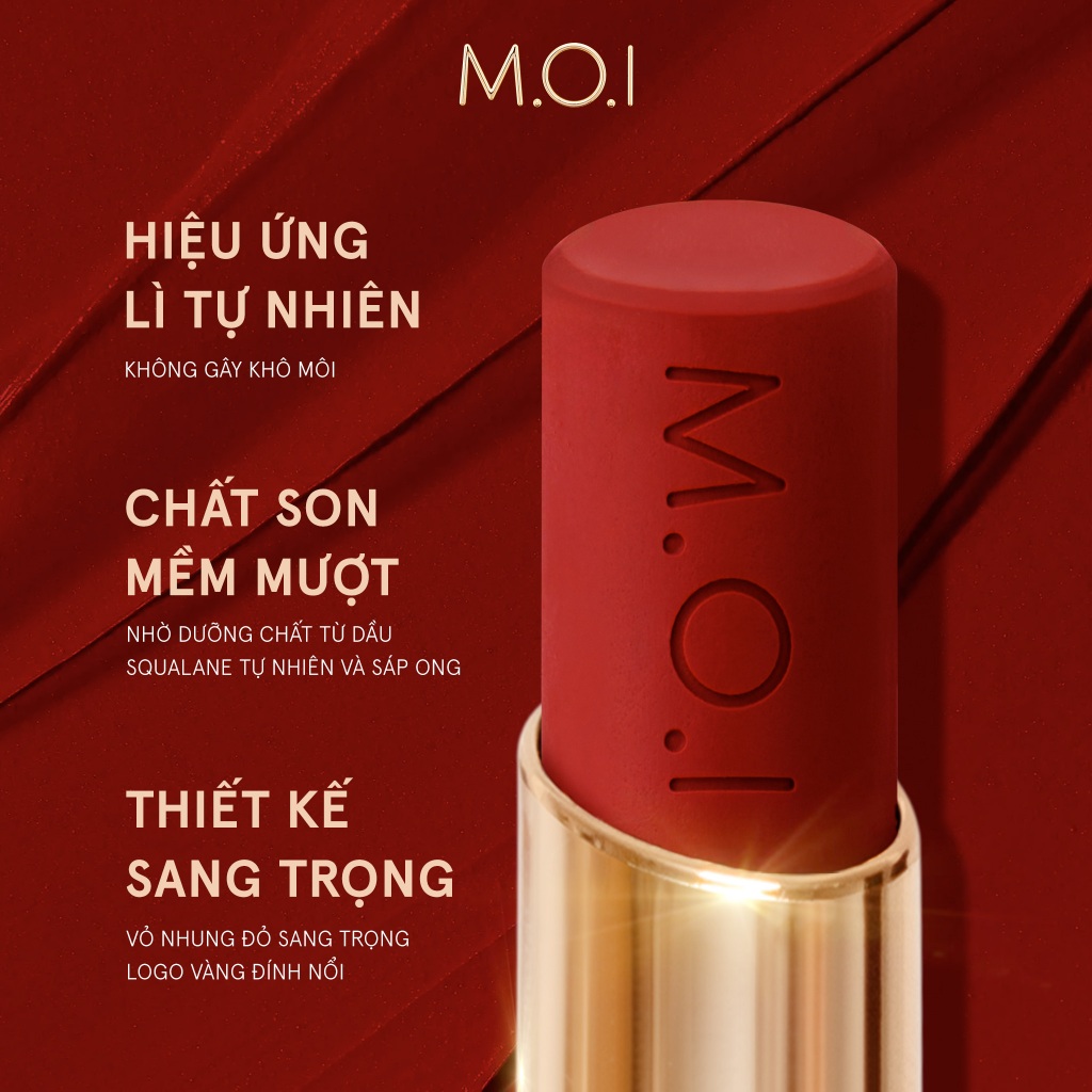 Ảnh Son thỏi cao cấp MOI Queen Of Rose Phiên bản giới hạn 2