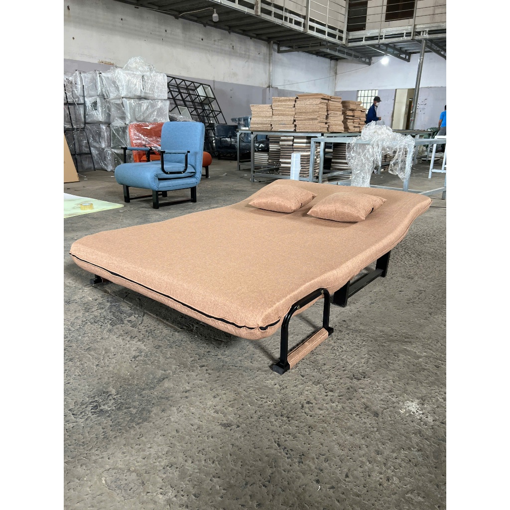 Ghế Sofa Giường Gấp Gọn Đơn Và Mở Ra Thành Giường KaQi Sixe 65cm, Chân Trụ Khung Thép Chắc Chắn | BigBuy360 - bigbuy360.vn