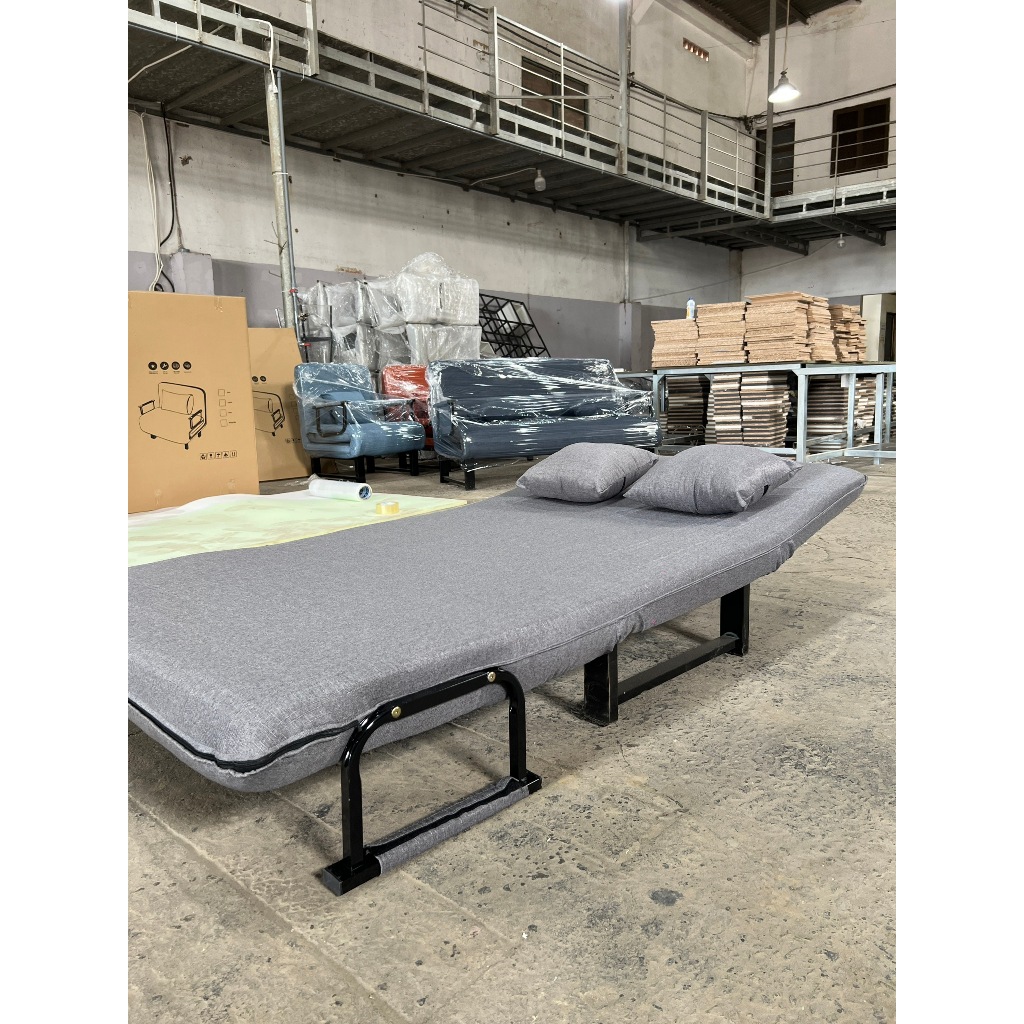 Ghế Sofa Giường Gấp Gọn Đơn Và Mở Ra Thành Giường KaQi Sixe 65cm, Chân Trụ Khung Thép Chắc Chắn | BigBuy360 - bigbuy360.vn