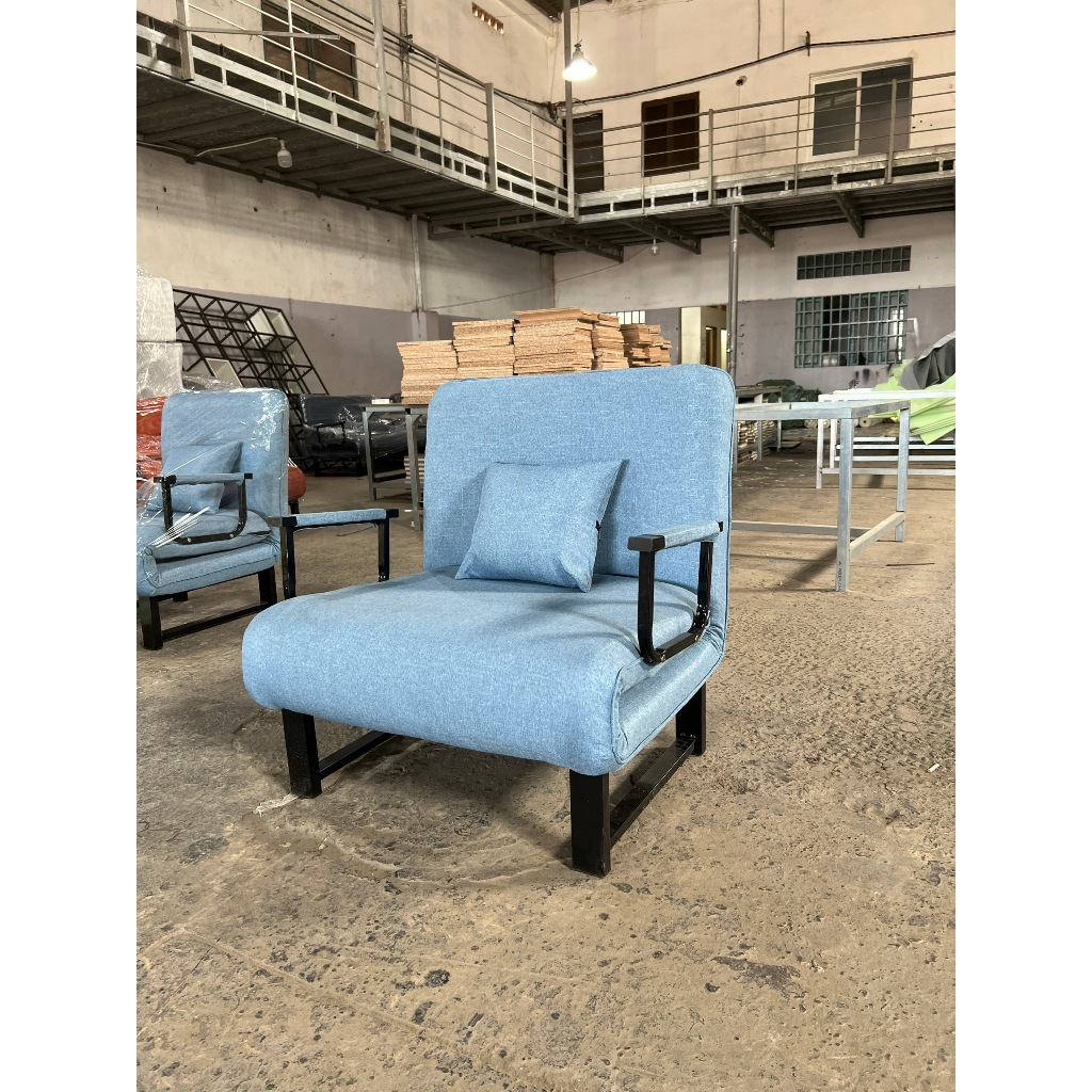 Ghế Sofa Giường Gấp Gọn Đơn Và Mở Ra Thành Giường KaQi Sixe 65cm, Chân Trụ Khung Thép Chắc Chắn | BigBuy360 - bigbuy360.vn