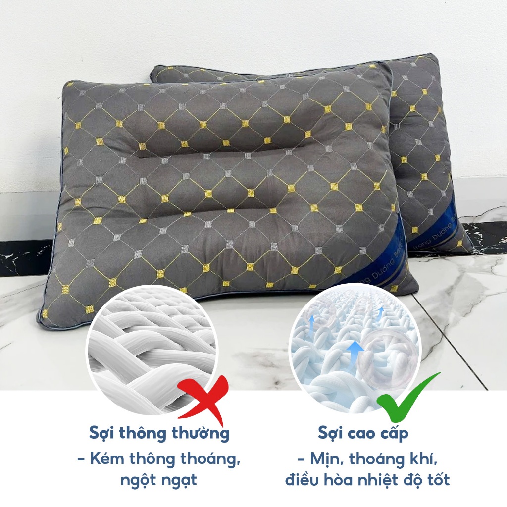 Gối trần quả trám cao cấp kích thước 50x70cm (1 chiếc)