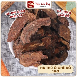 Hà thủ ô chế đỗ đen 1kg, hà thủ ô đỏ thái miếng, trà hà thủ ô, hỗ trợ cải thiện râu tóc bạc sớm