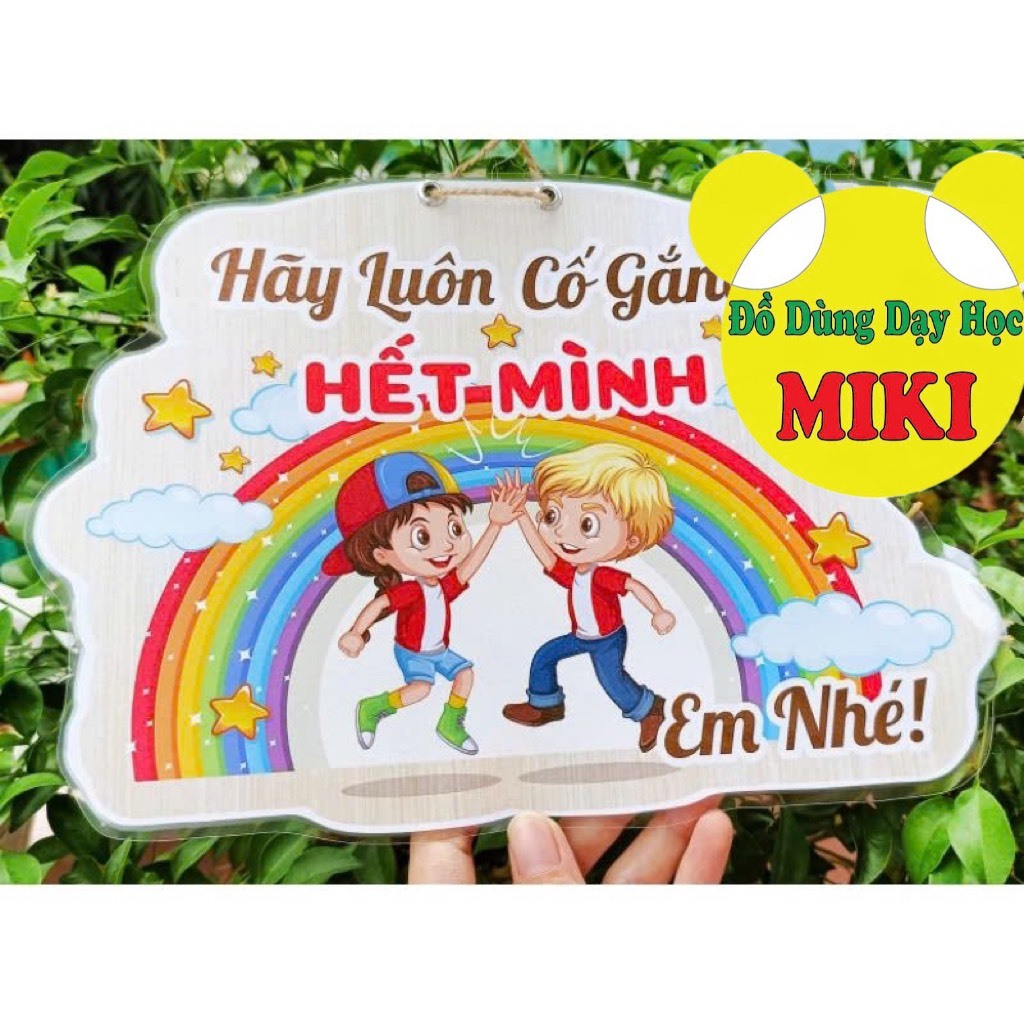 SLOGAN, KHẨU HIỆU sẵn dây treo TRANG TRÍ LỚP