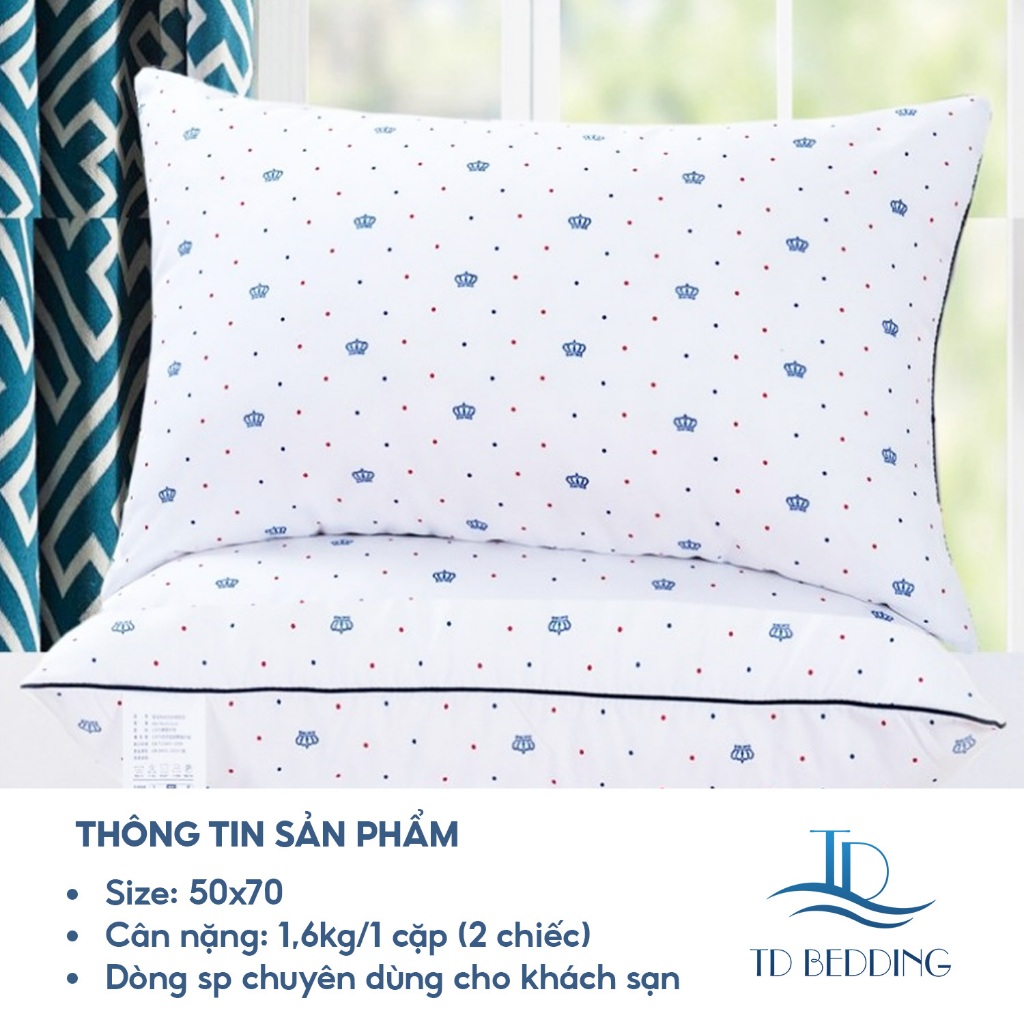 Ruột Gối Bông Gòn Trần Trám Cao Cấp Nhập Khẩu Êm Ái, Khánh Khuẩn Giúp Giấc Ngủ Thoải Mái