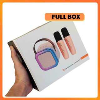 Loa Bluetooth Karaoke Mini K12 Không Dây, Âm Thanh Hay, Bass Chuẩn Tặng Kèm 2 Micro