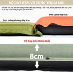 LYSIN Đệm ngủ tự bơm hơi cao cấp rộng 70cm chống thấm nước, cắm trại, du lịch, xe hơi nhỏ gọn êm dày — ảnh 4