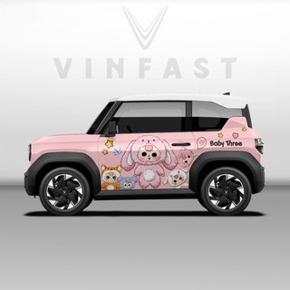 Tem dán xe VF3 - Decal dán xe VF3 BABY THREE nhiều màu sắc lựa chọn. 1 bộ dán 2 bên ( mẫu VF3 - 03 )