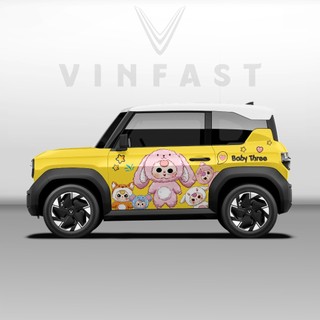 Tem dán xe VF3 - Decal dán xe VF3 BABY THREE nhiều màu sắc lựa chọn. 1 bộ dán 2 bên ( mẫu VF3 - 03 )