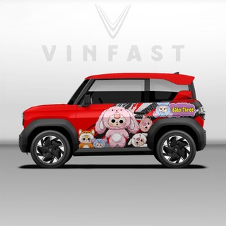 Tem dán xe VF3 - Decal dán xe VF3 MẪU BABY THREE nhiều màu sắc  1 bộ dán 2 bên ( mẫu VF3 - 05 )