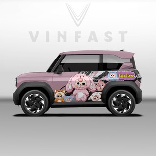 Tem dán xe VF3 - Decal dán xe VF3 MẪU BABY THREE nhiều màu sắc  1 bộ dán 2 bên ( mẫu VF3 - 05 )