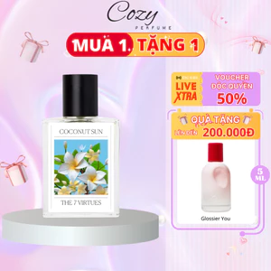 Nước hoa unisex The 7 Virtues Coconut Sun Chiết 5ml/10ml Hương thơm Tươi mát Thoải mái-Cozy Perfume