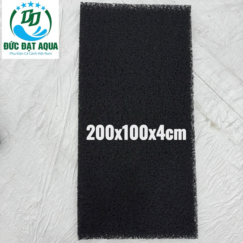 Jmat đen không keo loại, 100x100cm , 100cm x200cm dày 3,8cm vật liệu lọc hồ cá koi 3