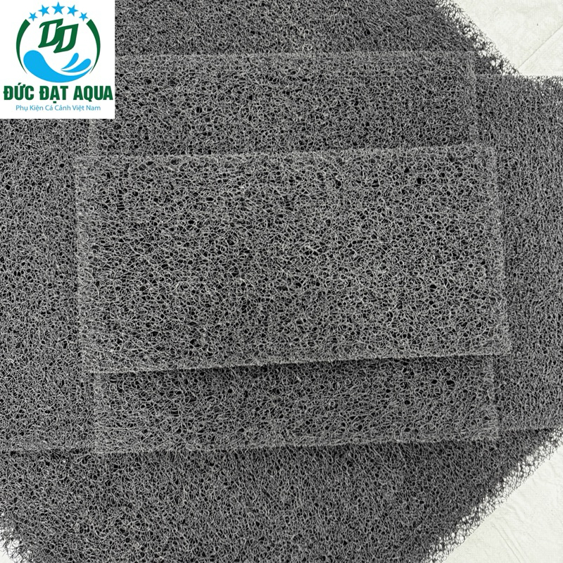 Jmat đen không keo loại 50x25cm 50x50cm, 50x100cm , 100cm x100cm dày 3,8cm vật liệu lọc hồ cá koi 5