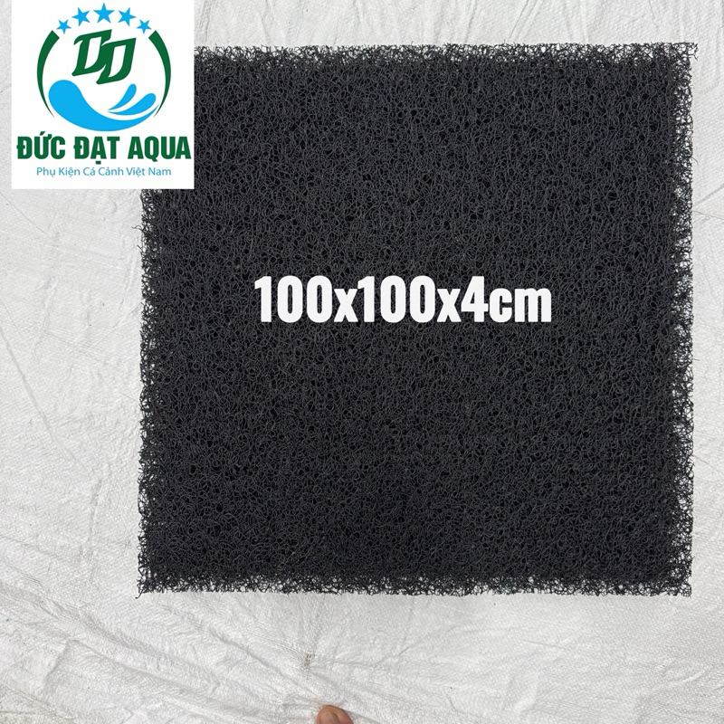 Jmat đen không keo loại, 100x100cm , 100cm x200cm dày 3,8cm vật liệu lọc hồ cá koi 7
