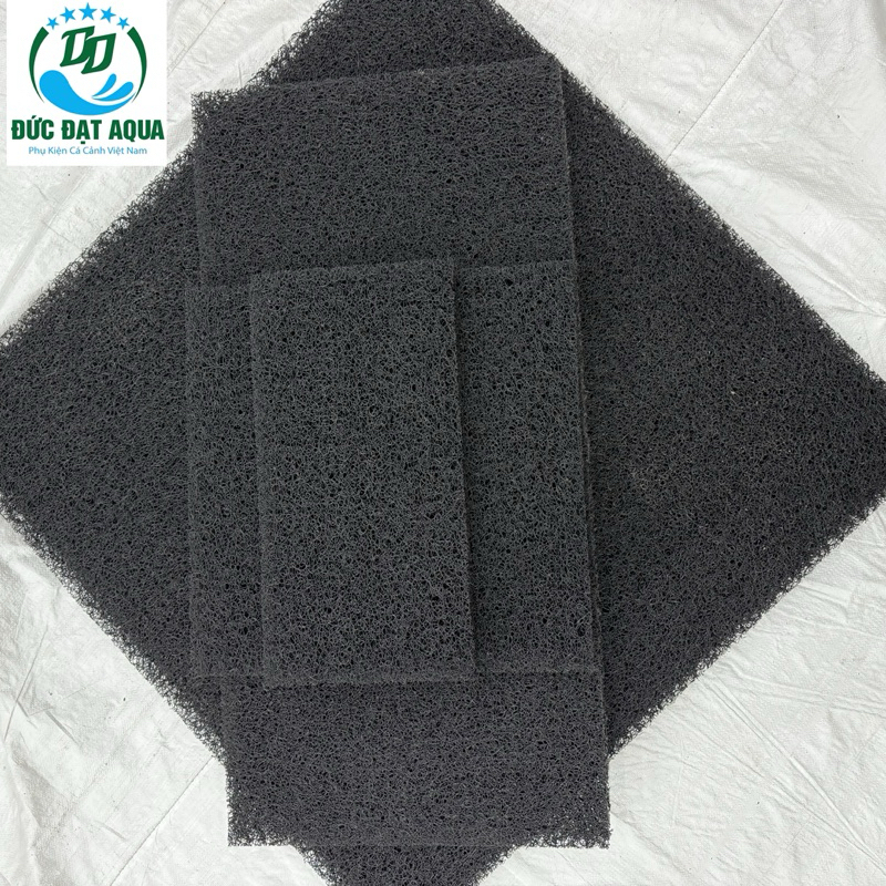 Jmat đen không keo loại 50x25cm 50x50cm, 50x100cm , 100cm x100cm dày 3,8cm vật liệu lọc hồ cá koi 9