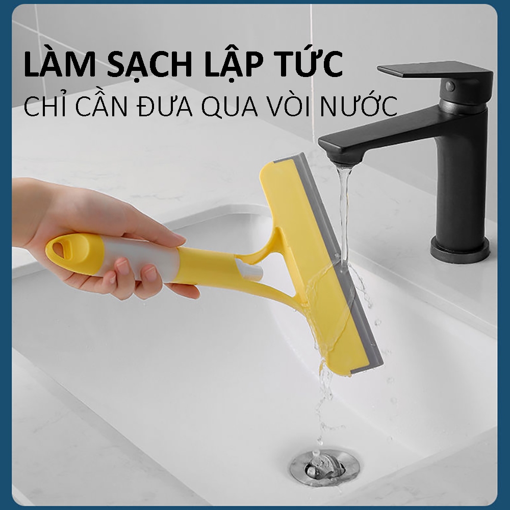 Cây gạt kính, gạt nước 3 trong 1,  làm sạch kính, lau kính ô tô,bàn bếp không để lại vệt nước