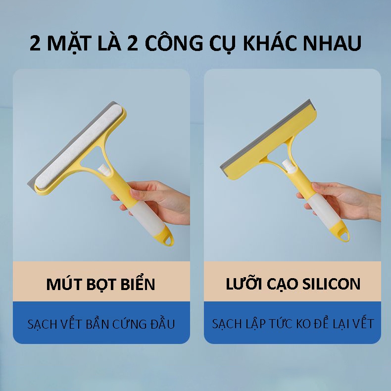 Cây gạt kính, gạt nước 3 trong 1,  làm sạch kính, lau kính ô tô,bàn bếp không để lại vệt nước