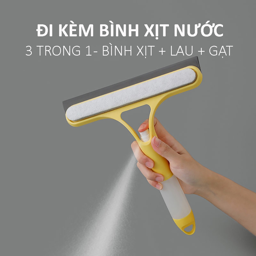 Cây gạt kính, gạt nước 3 trong 1,  làm sạch kính, lau kính ô tô,bàn bếp không để lại vệt nước