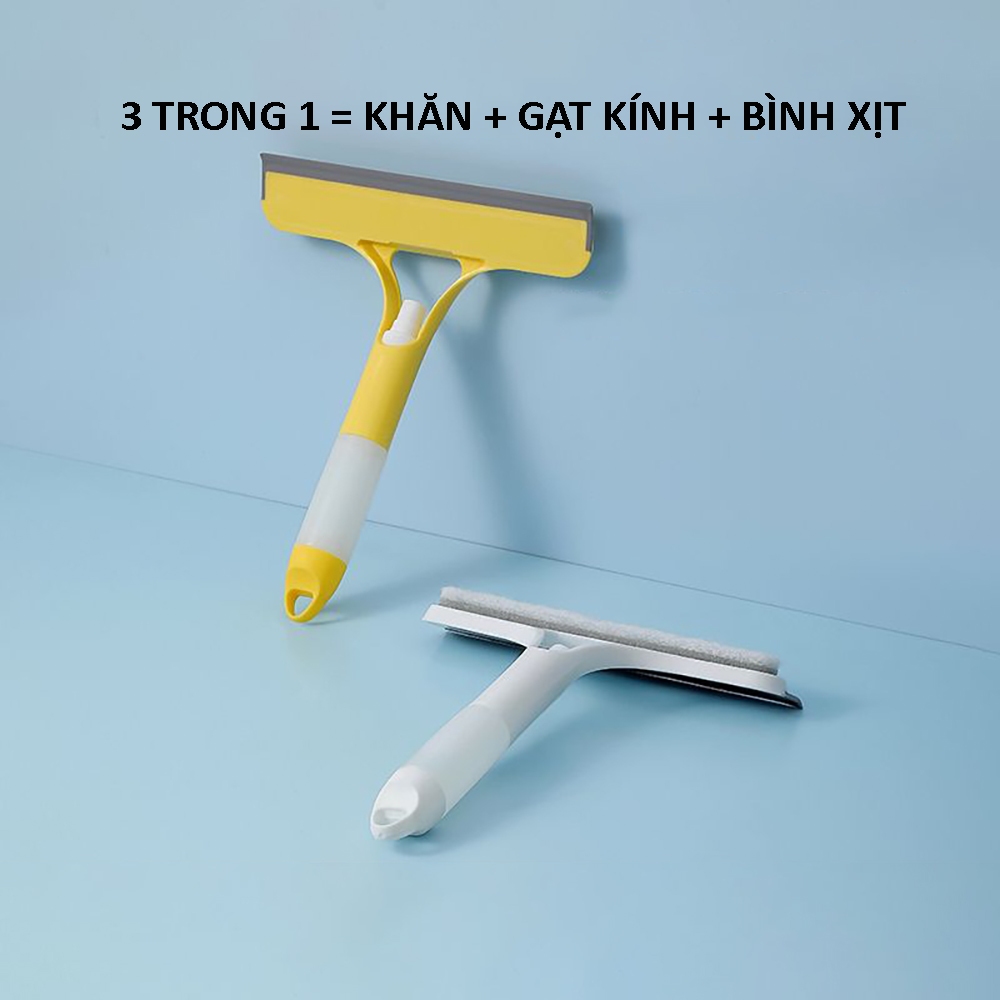 Cây gạt kính, gạt nước 3 trong 1,  làm sạch kính, lau kính ô tô,bàn bếp không để lại vệt nước