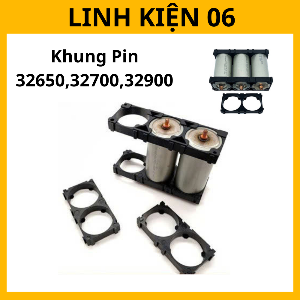 Khung Pin 32650,32700,32900 Khung 1x2 Đóng Cố Định Pin Lithium Nhữa Đen ...