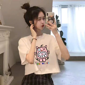 Áo Thun Nữ Dáng Lửng Menina, Áo Thun Nữ CROPTOP Chất Cotton Ngắn Tay Form rộng.