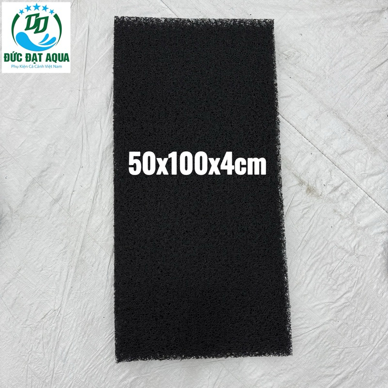 Jmat đen không keo loại 50x25cm 50x50cm, 50x100cm , 100cm x100cm dày 3,8cm vật liệu lọc hồ cá koi 4