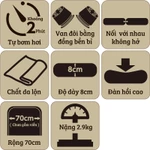 LYSIN Đệm ngủ tự bơm hơi cao cấp rộng 70cm chống thấm nước, cắm trại, du lịch, xe hơi nhỏ gọn êm dày — ảnh 2