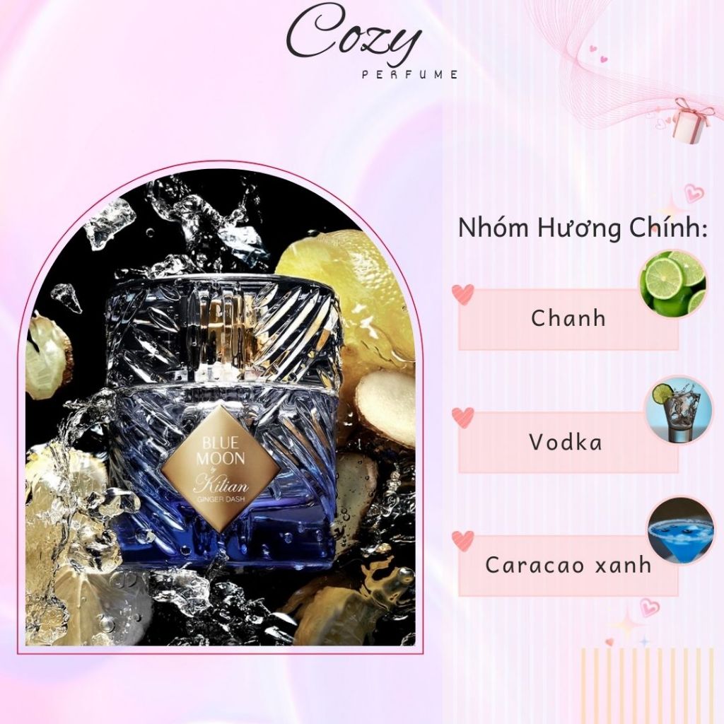 Nước hoa unisex Kilian Blue Moon Ginger Dash Chiết 5ml/10ml Hương thơm Tươi mát - Cozy Perfume