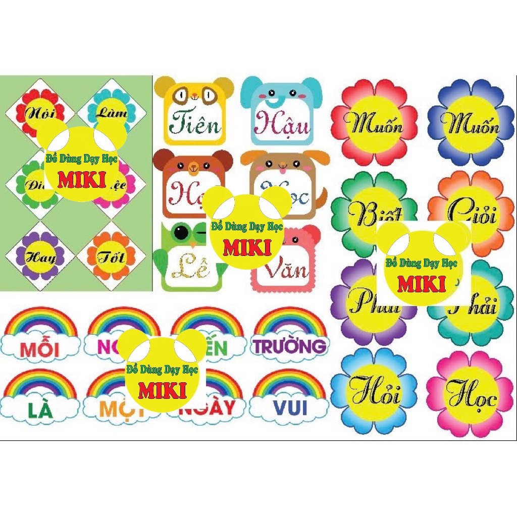 KHẨU HIỆU TRANG TRÍ LỚP HỌC MẪU MỚI (Đồ Dùng Dạy Học Miki)