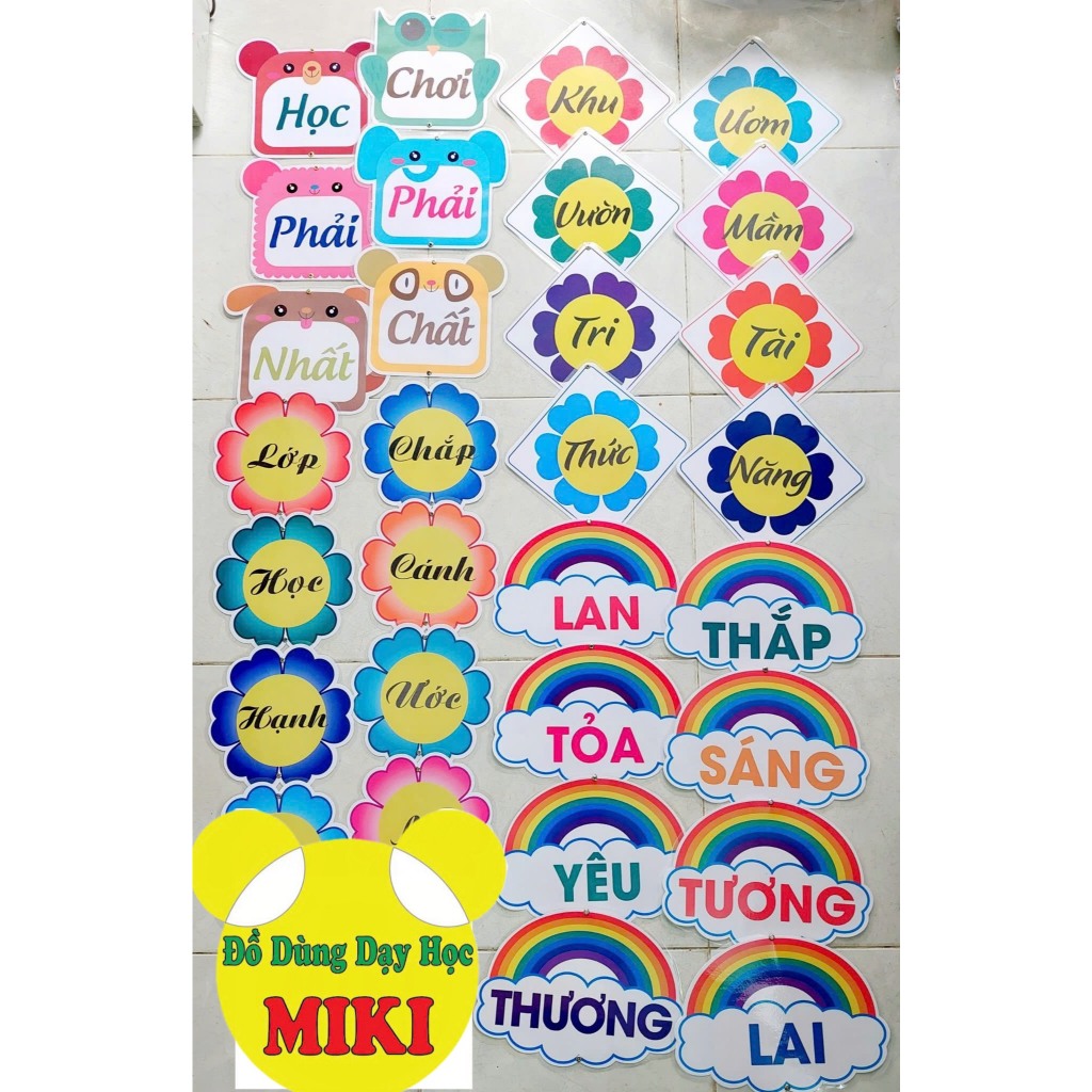 KHẨU HIỆU TRANG TRÍ LỚP HỌC MẪU MỚI (Đồ Dùng Dạy Học Miki)