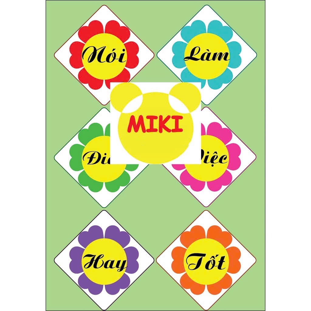 KHẨU HIỆU TRANG TRÍ LỚP HỌC MẪU MỚI (Đồ Dùng Dạy Học Miki)