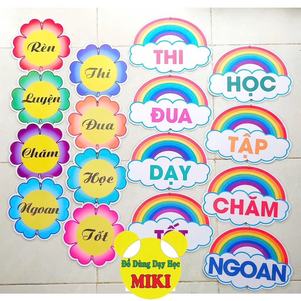 KHẨU HIỆU TRANG TRÍ LỚP HỌC MẪU MỚI (Đồ Dùng Dạy Học Miki)