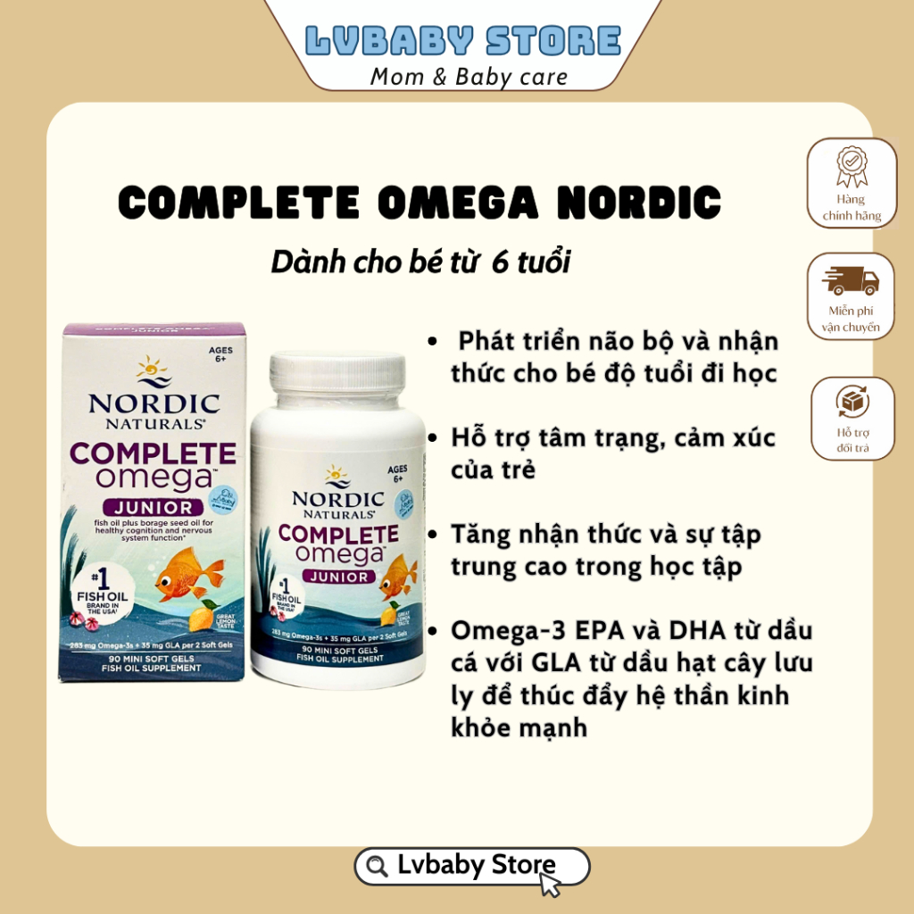 COMPLETE OMEGA JR - phá triển não bộ và nhận thức 6years+ | Shopee Việt Nam