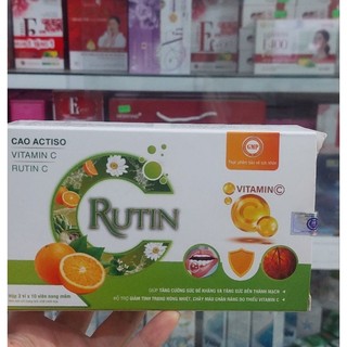 RutinC giúp bổ sung hàm lượng cao rutin và vitaminC giúp tăng đề kháng, tăng sức bền thành m.ạch, giảm nóng,nhiệt miệng