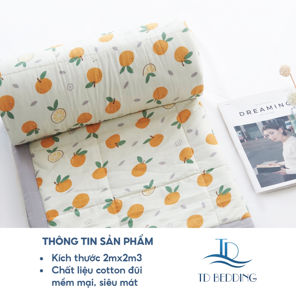 Chăn Hè Cotton Đũi Đậu Nành Hàn Quốc Kích Thước 2mx2m3 Mền Hè Đũi Siêu Mát Lạnh Mùa è